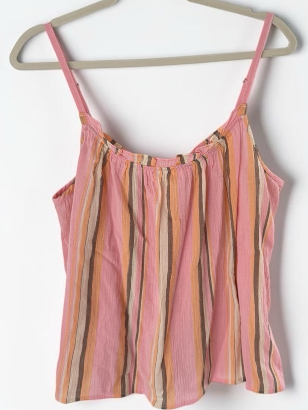 Xirena Carah Cotton Gauze Top in Pink Sunset Villa Stripe Size M New with Tags - Picture 2 of 10